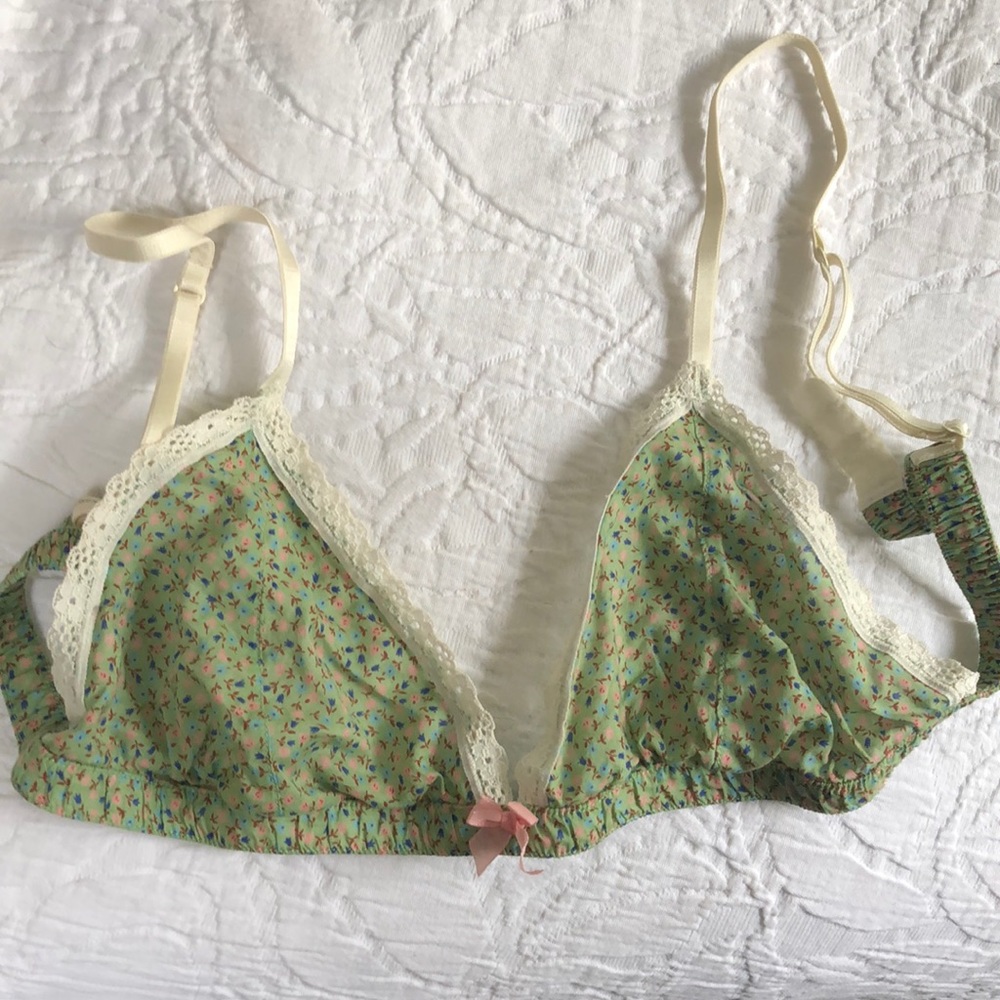 Aerie green floral bralette